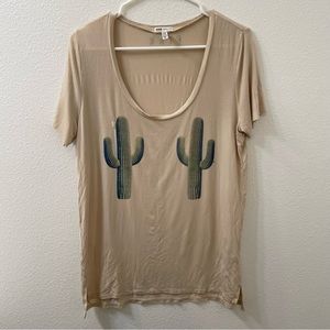 Victoria secret pink cactus shirt tan medium